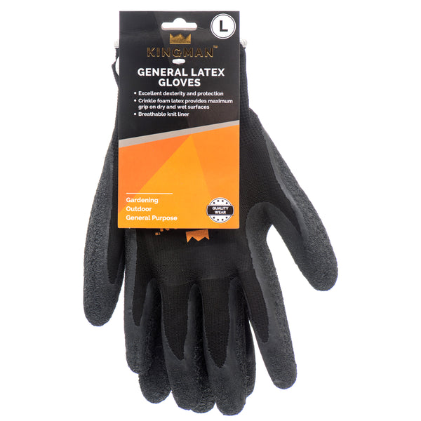 Kingman Latex Glove, Large (12 Pack)