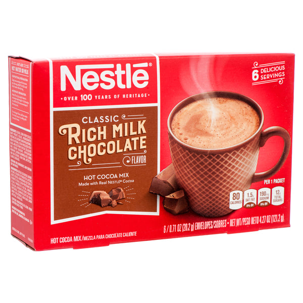 Nestle Milk Chocolate Hot Cocoa Mix, 6 Count (12 Pack)