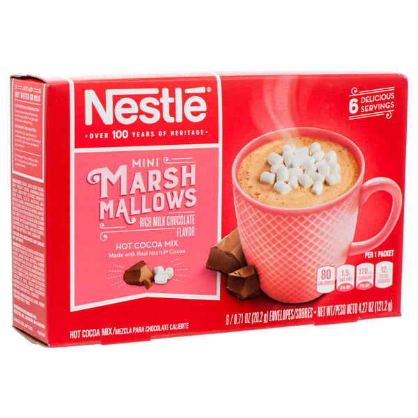Nestle Mini Marshmallow Hot Cocoa Mix, 6 Count (12 Pack)