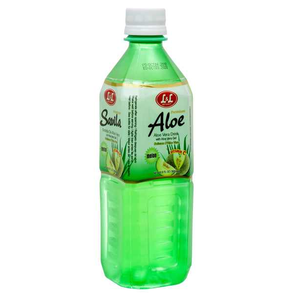 L&L Aloe Vera Drink, Melon, 16.9 oz (20 Pack)