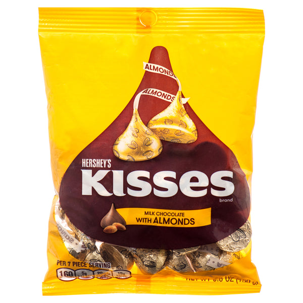 Hershey's Kisses Milk Chocolate w/ Almonds, 5.3 oz (12 Pack)