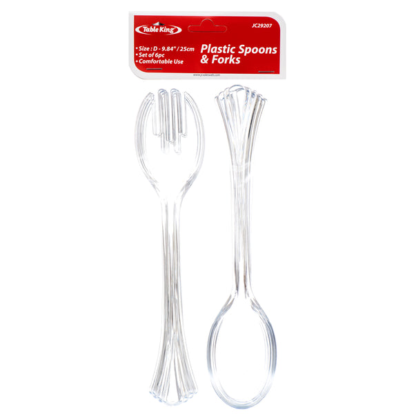 Plastic Spoons & Forks, 6 Count (24 Pack)