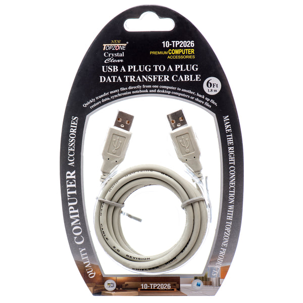 Stereo Cable 6Ft Usb A To A Plug (12 Pack)