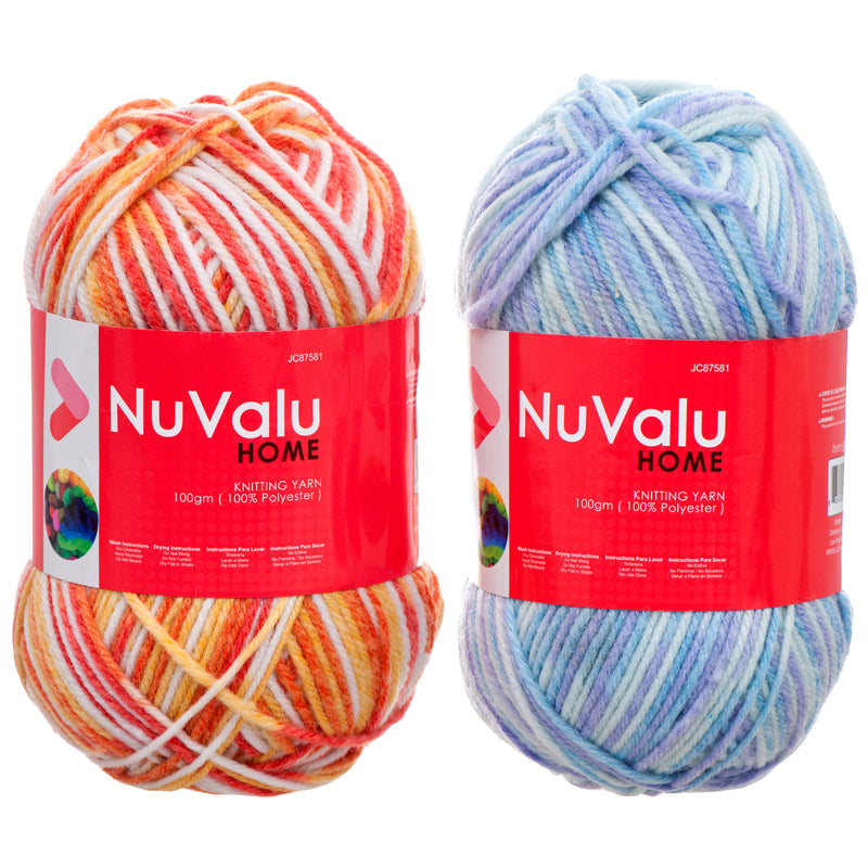 Nuvalu Yarn Asst Acrylic Clr 100 Gram (24 Pack)