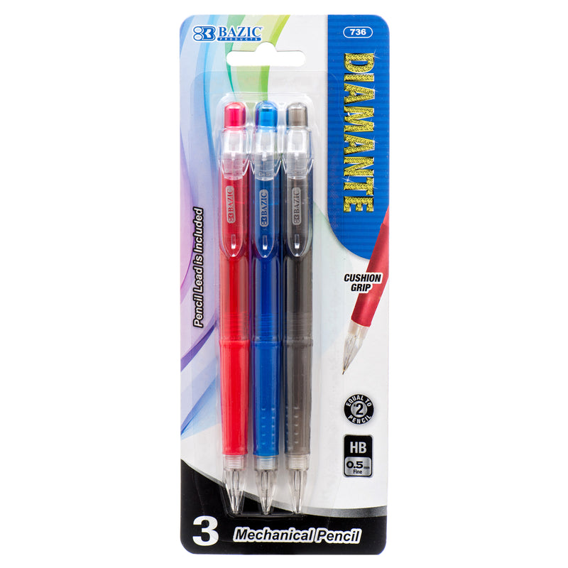 Mechanical Pencil w/ Grip, 0.5mm (24 Pack)