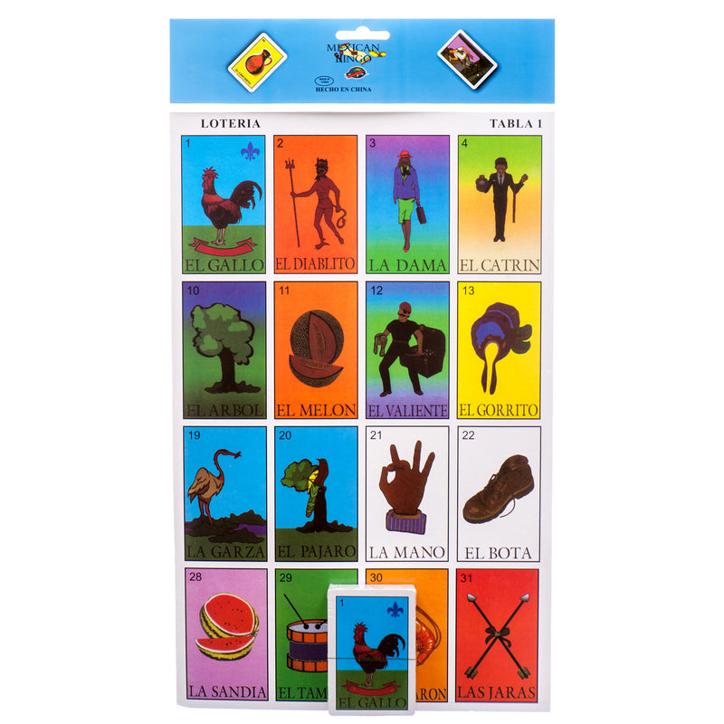 Jumbo Loteria Game Cards (12 Pack)