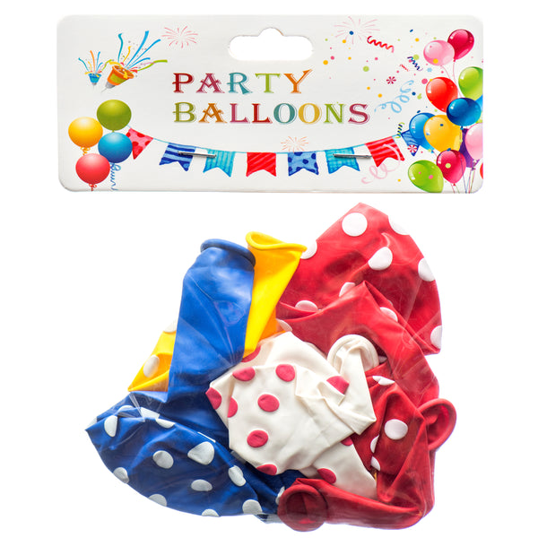 Globos Balloons Polka Dots Asst Color (12 Pack)