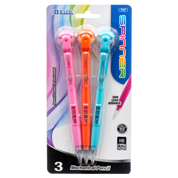 Spiner Top Mechanical Pencil, 0.5mm (24 Pack)