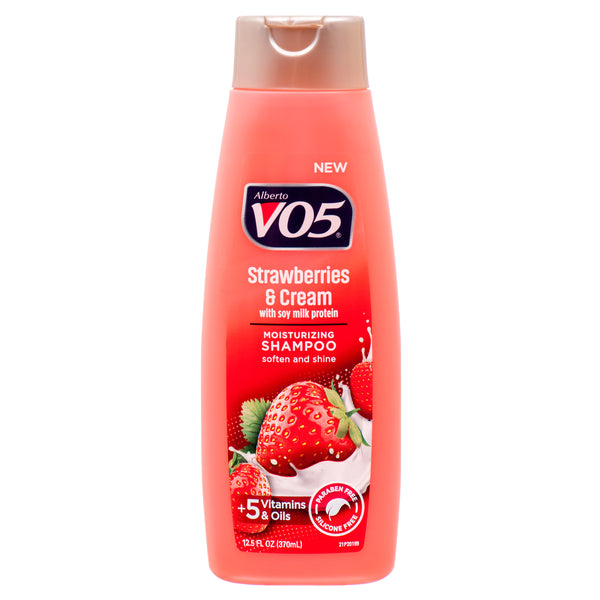 VO5 Moisturizing Shampoo, Strawberries & Cream, 12.5 oz (6 Packs)