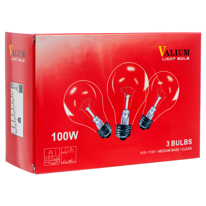 Clear Light Bulb 100W 3Pcs (40 Pack)
