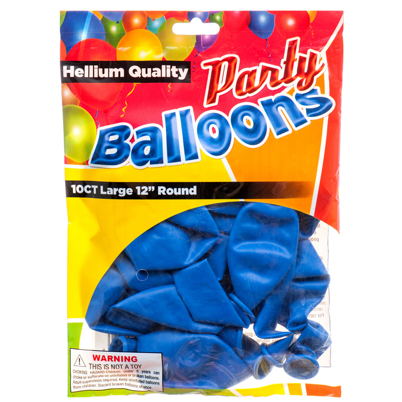 Balloon Standard Royal Blue 12" 10Ct (12 Pack)