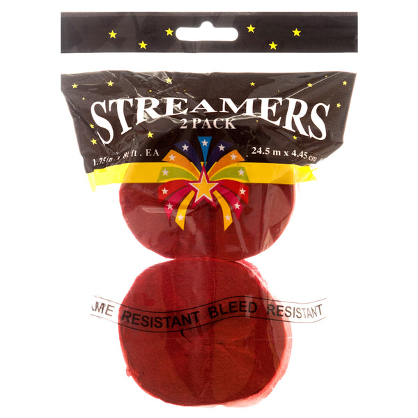 Streamer 2Pc Red #S1441 (12 Pack)