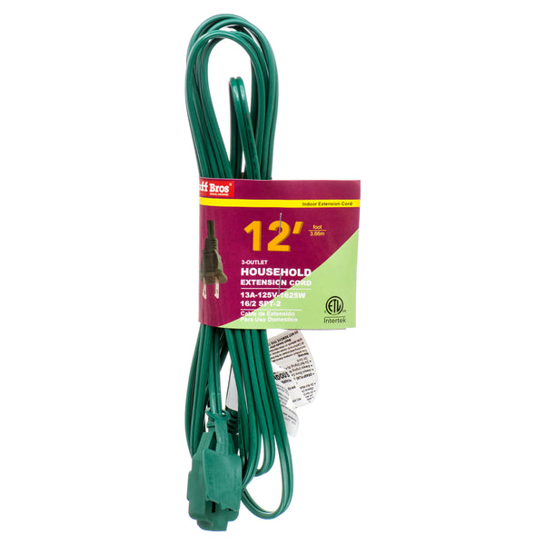 Extension Cord 12Ft Green Etl (25 Pack)