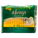 Always 18Ct Ultra Thin Regular W/Wings (12 Pack)