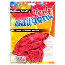 Balloon Metallic Red 12" 10Ct (12 Pack)