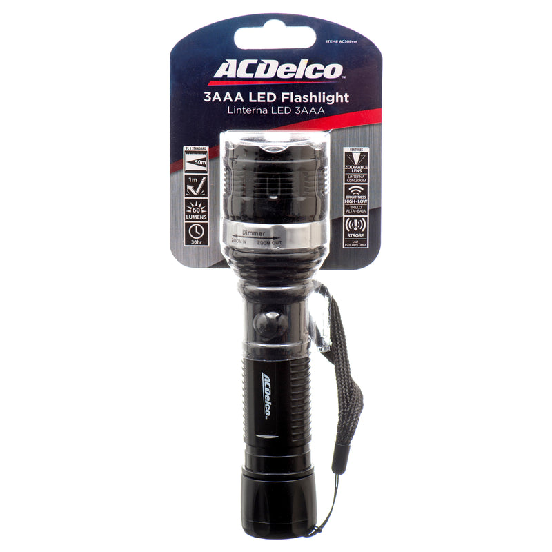 Acdelco Led Flashlight Zoomable Lens (24 Pack)