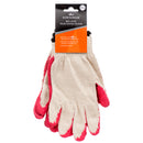 Kingman Red Latex Palm Coated Gloves, 2 Count (12 Pack)