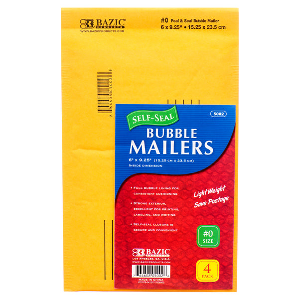 Clasp Envelope Bubble Mailer, 4 Count (24 Pack)