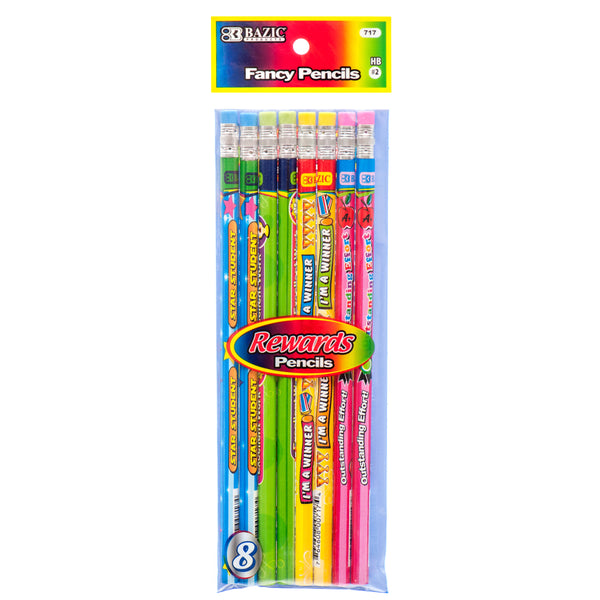 Reward Gift Pencils, 8 Count (24 Pack)