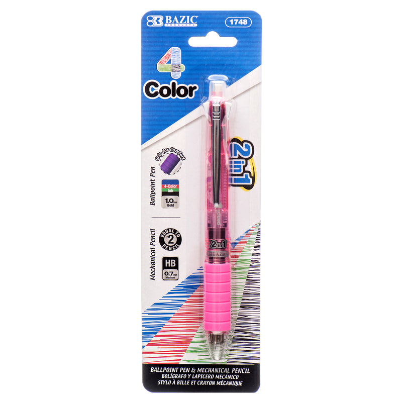2-in-1 Retractable Pen & Mechanical Pencil (24 Pack)