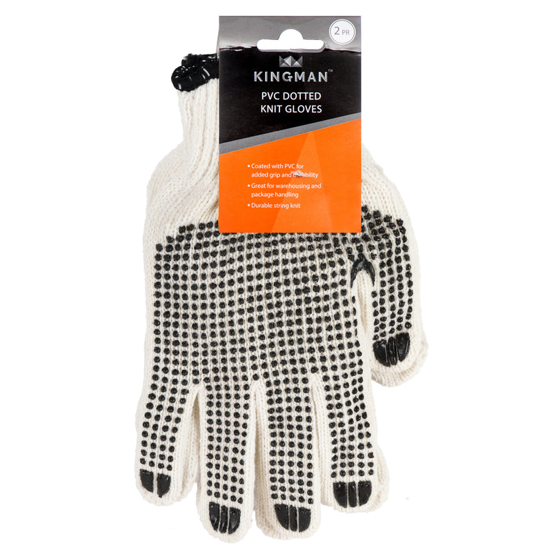 Kingman Dotted Knit Gloves, 2 Count (12 Pack)