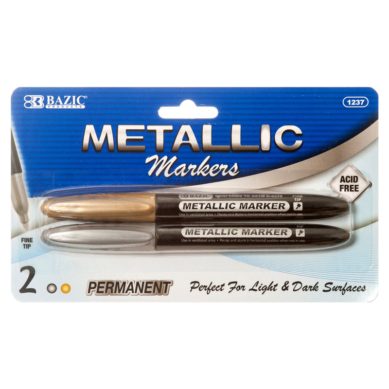 Metallic Gold & Silver Markers (24 Pack)