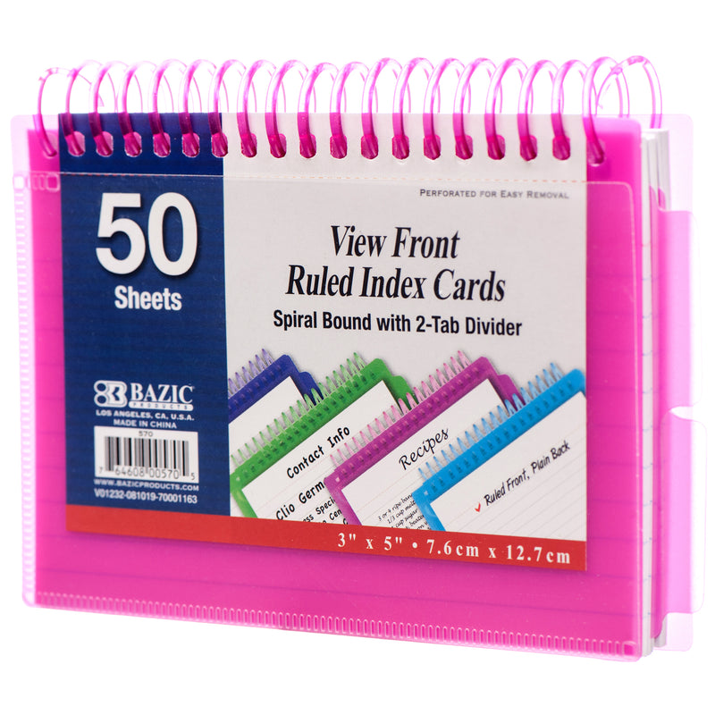 Spiral Bound Ruled Index Cards, 50 Count (24 Pack)
