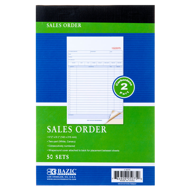 Sales Order Book, 50 Sheet (24 Pack)