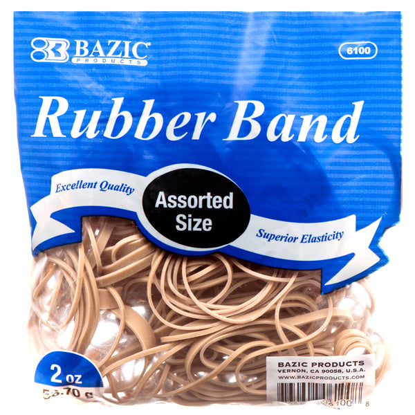 Assorted Rubber Bands, 2 oz (36 Pack)