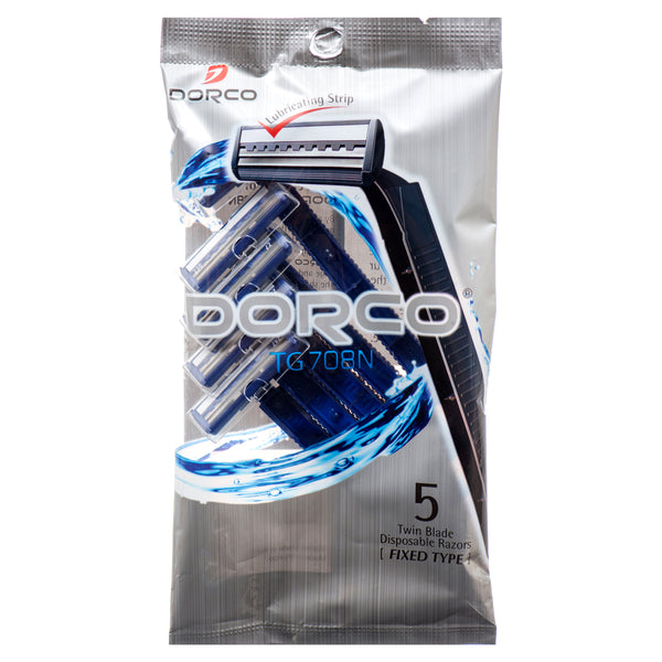 Dorco Twin Blade Disposable Razors, 5 Count (18 Pack)