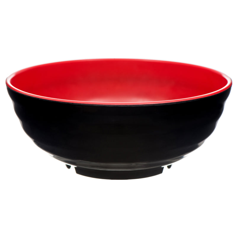 Melamine Bowl Blk/Red 6.5" 180G