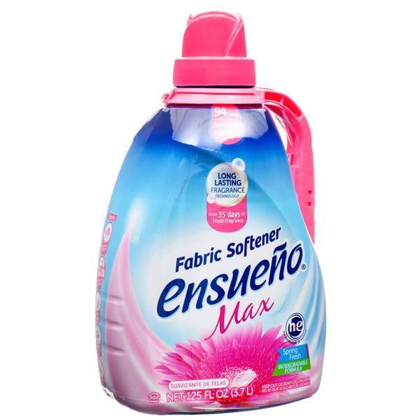 Ensueño Max Fabric Softener, Spring Fresh, 125 oz (4 Pack)