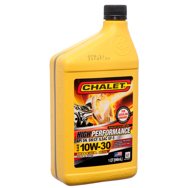 Chalet Motor Oil, SAE 10W-30, 1 qt (12 Pack)