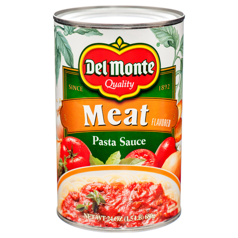 Del Monte Pasta Sauce, Meat, 24 oz (12 Pack)