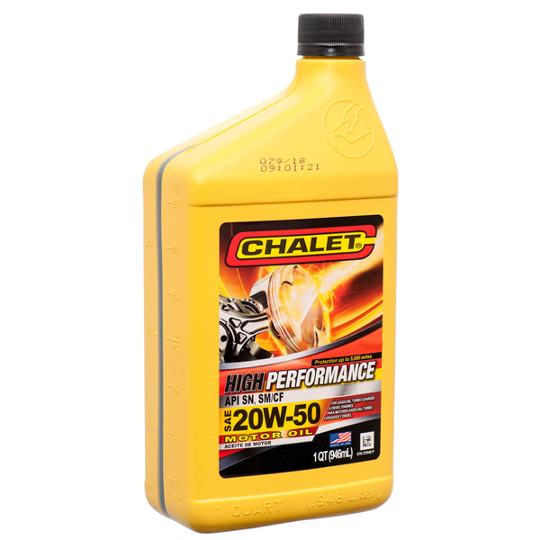 Chalet Motor Oil, SAE 20W-50, 1 qt (12 Pack)