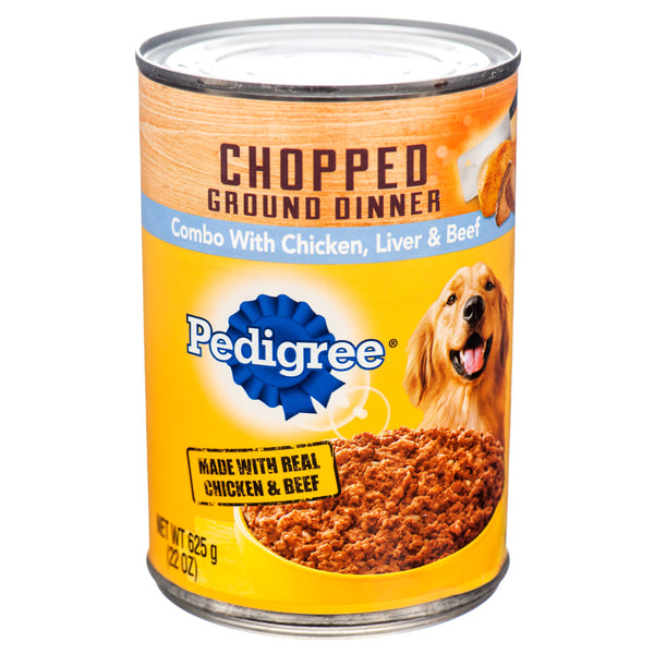Pedigree Dog Food, Chopped Chicken, Beef, & Liver, 22 oz (12 Pack)