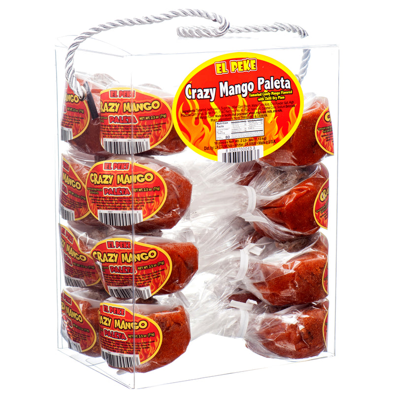 El Peke Crazy Paleta Mango & Chili Candy, 2.5 oz (16 Pack)