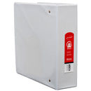 3" D-Ring Binder w/ 2 Pockets, White (12 Pack)