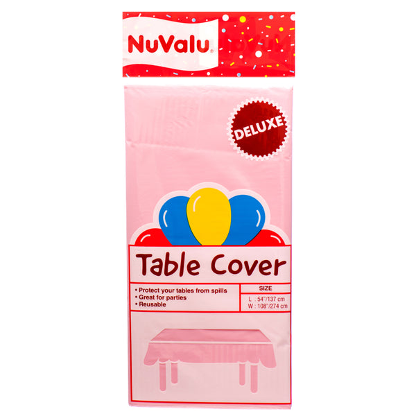 Nuvalu Table Cover Pink "Deluxe" Peva 0.09Mm / 54 X 108" (24 Pack)