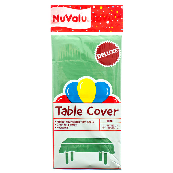 Nuvalu Table Cover Green "Deluxe" Peva 0.09Mm / 54 X 108" (24 Pack)