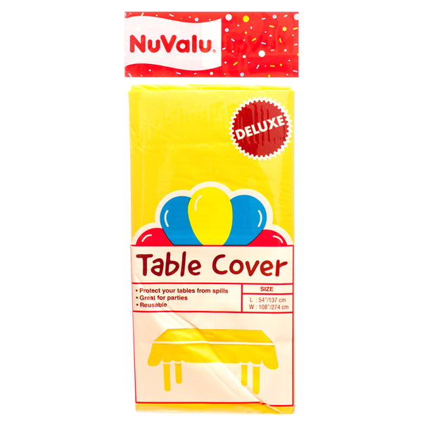 Nuvalu Table Cover Yellow "Deluxe" Peva 0.09Mm / 54 X 108" (24 Pack)