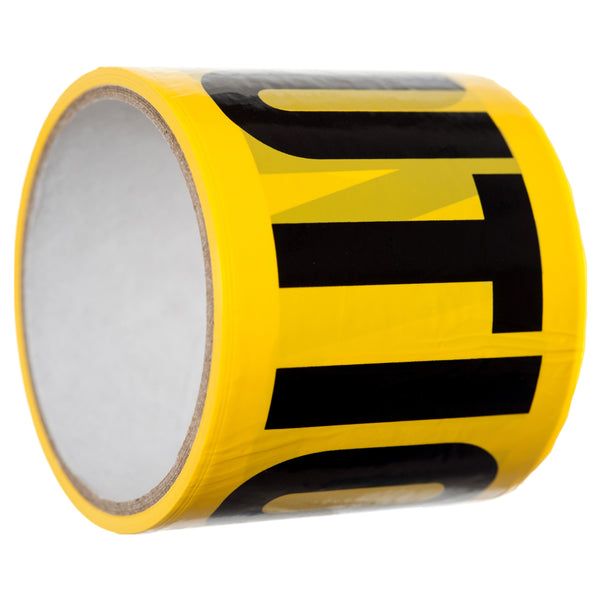 Tape Caution Printed Yellow 3" X 100Ft#28986 (24 Pack)