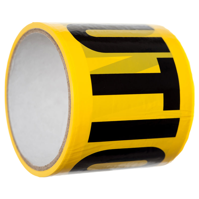 Tape Caution Printed Yellow 3" X 100Ft
