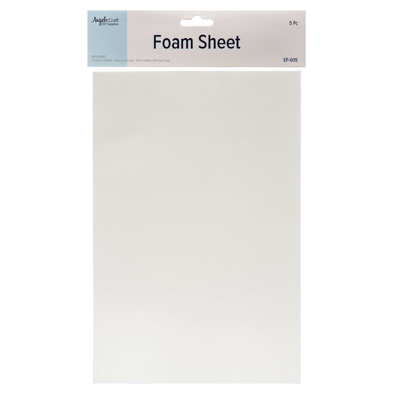 Craft Foam Sheet 8.5" X 11" 5Pcs White (12 Pack)