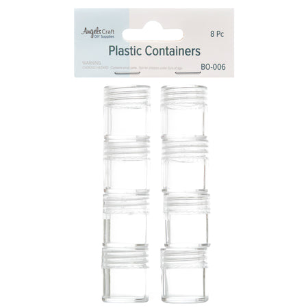 Craft Organizer 8Ct Clear Plastic Bottle #Dcs-2649 (12 Pack)