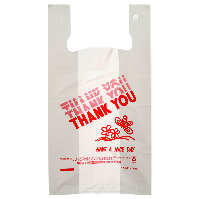 Shopping Bag Thankyou/Wht Hvy Duty 280Pc 12X7X22 (1 Pack)