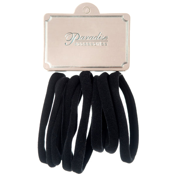 Black Hair Bands (12 Pack)