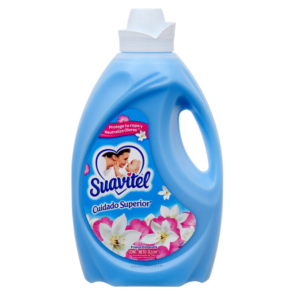 Suavitel Cuidado Superior Fabric Softener, Fresca Primavera, 3 L (4 Pack)