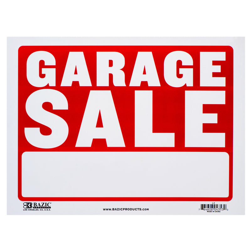 "Garage Sale" Sign, 12" x 16" (24 Pack)