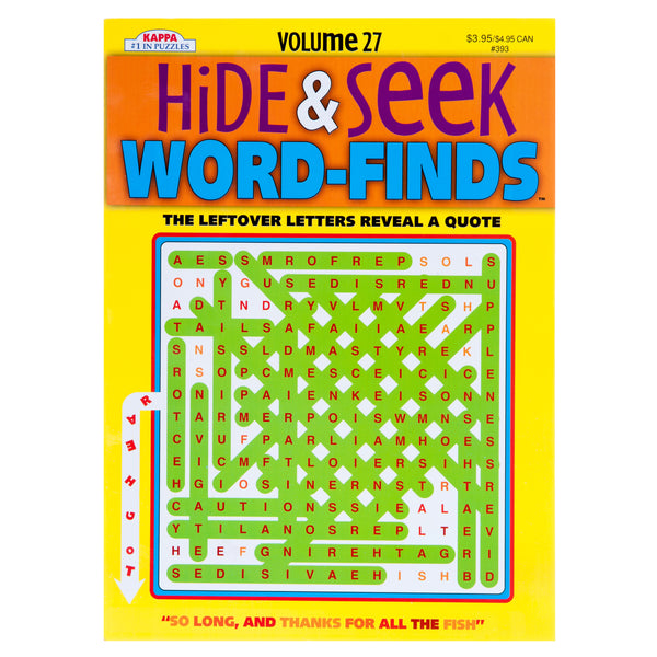 Hide & Seek Word & Find Puzzle (48 Count)